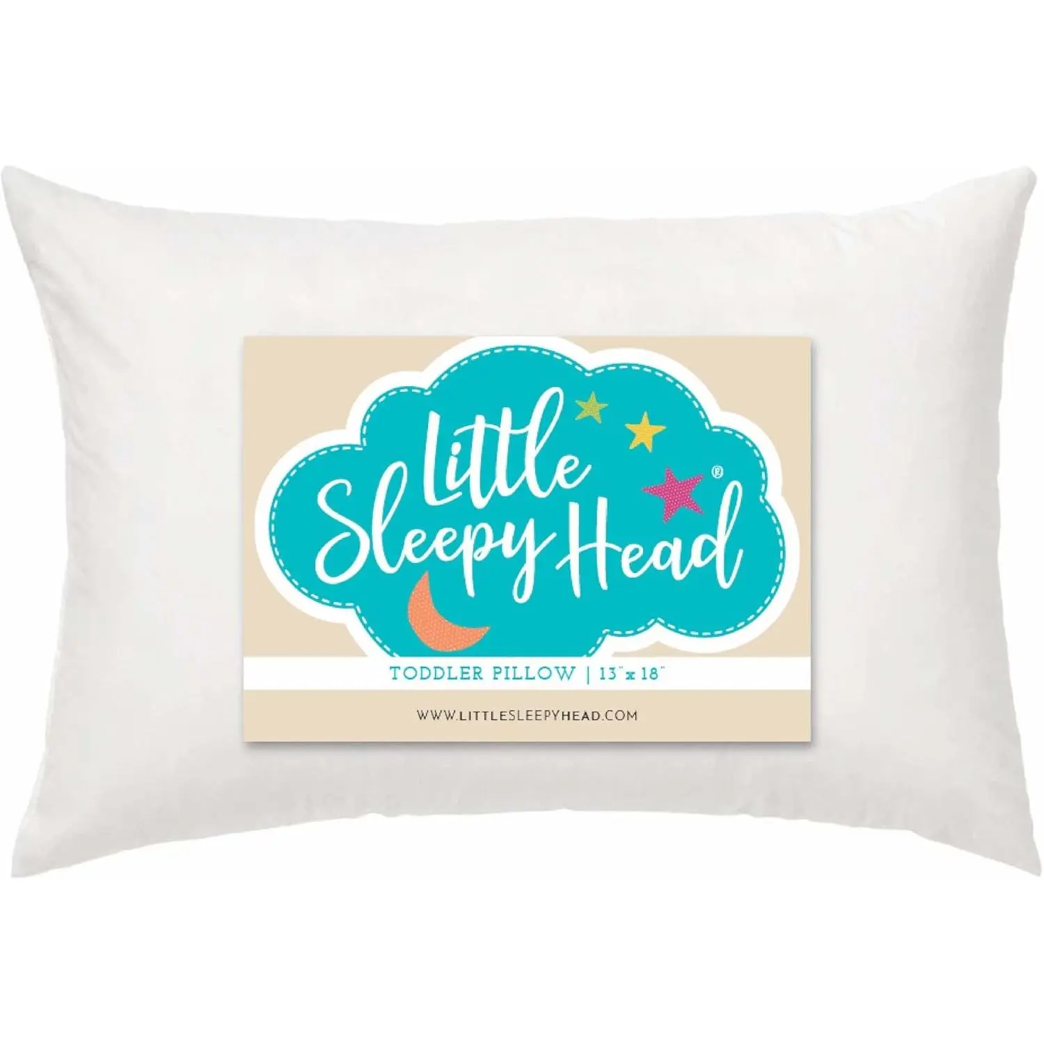 Toddler Pillow 13x18 for Sleeping – Kids Pillow for Toddler Bed, Travel, Daycare & Preschool – Soft Hypoallergenic Cotton Toddler Bed Pillow for Ages 2–5, Small Pillow for Kids Nap Time (1-Pack)