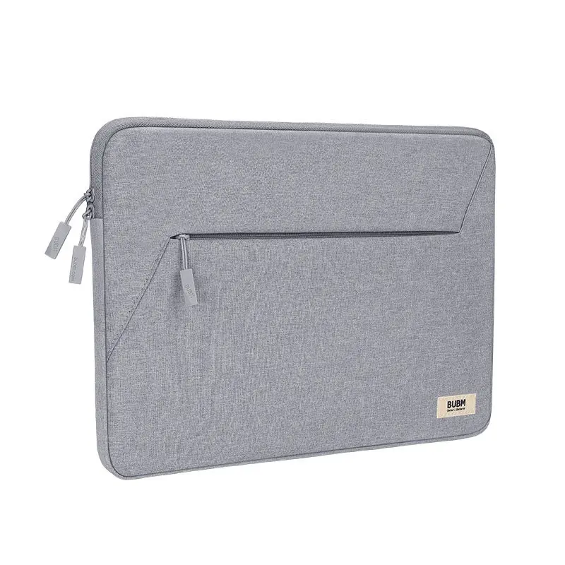 14 Inch Ultra Slim Laptop Tablet Sleeve, Water Resistant Linen Fabric Shockproof Carrying Case with Front Zipper Pocket, Anti-Scratch Soft Lining Protective Pouch Fit MacBook Air 14, Surface Pro 14, HP Dell Notebook, Lightweight Minimalist Bag for Office