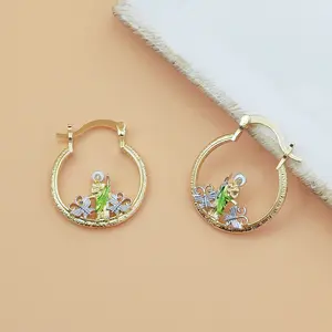 Women's Vintage Saint Jude Medal Drop Stud Earrings, Luxury Gold Metal Coating Religious Coin Pattern Huggie Earrings, Female Daily Casual Sports & Outdoor Accessory Gift
