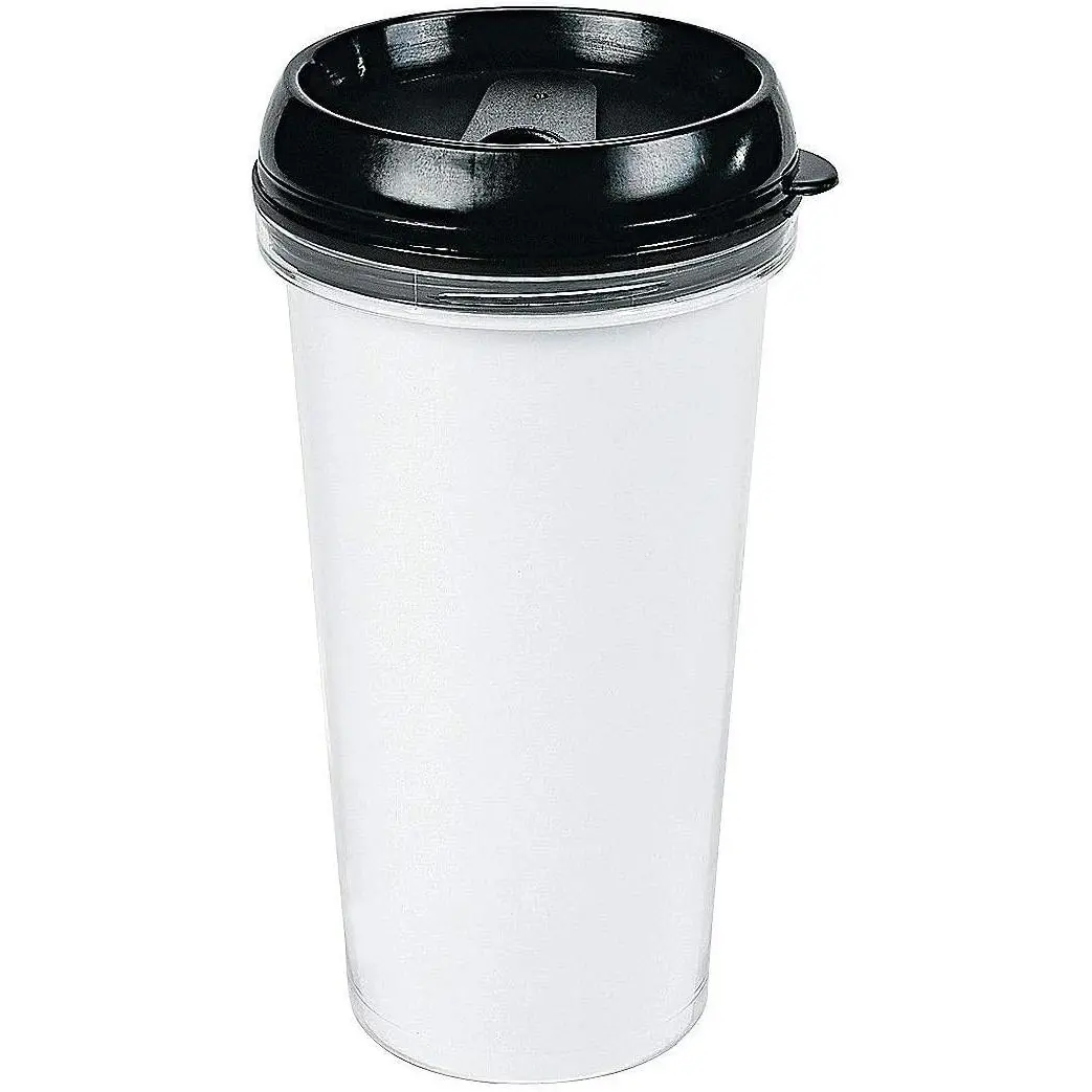 Valentines Day Cups for  Set of 6 DIY Travel Coffee Mugs 16 oz  Plastic Valentines Cups with  for Classroom Crafts Personalized Gifts  Valentine Cup Clear Black