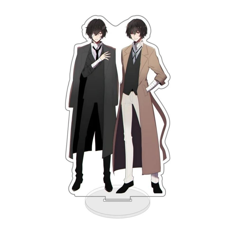 Diy Bungou Stray Dogs Dazai Osamu Anime Peripheral Figure Show Transparent Acrylic Stand Model Desktop Ornament Originality Gift