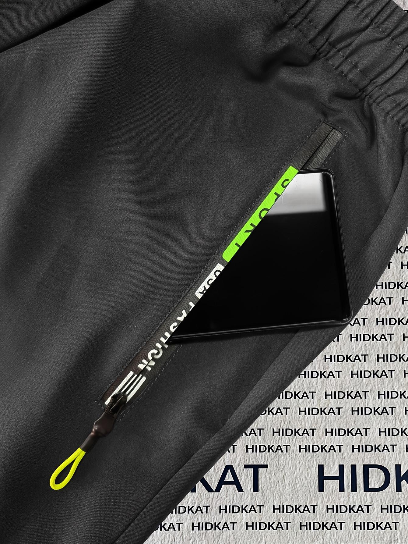 Men's Big & Tall Loose Cargo Pants, Elastic Drawstring Waist Multi-Pocket Plus Size Trousers, Breathable Casual Streetwear, Hiking Gym Outdoor Tactical Pants with Deep Phone Pockets, Extended Inseam Big Bigs Relaxed Fit Daily Wear Sweat Trousers