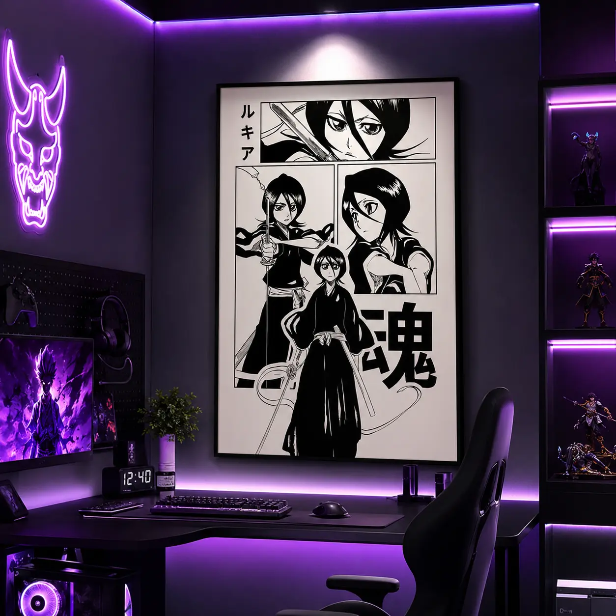 Rukia Kuchiki Bleach Poster, Bleach Wall Art, Bleach Poster