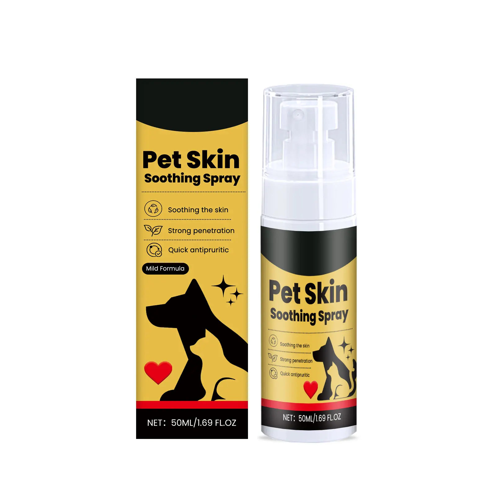 AMZ Pet Skin Care Spray Gentle ingredients to relieve pet skin discomfort, external use care spray