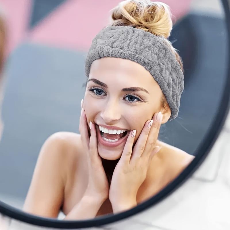 2pcs Face Washing Hair Ties, Women's Makeup Single Loop Coral Hair Cover, Sports Yoga Headband