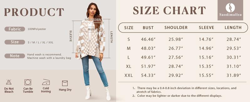 Imily Bela Womens Checkered Sweater Color Block Plaid Cardigans Oversized Long Sleeve Knit Open Front Coats