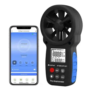 Professional WiFi Anemometer, Smart Wind Speed Meter Gauge with APP, 0.3-40m/s Range, Measures Wind Temp, Max/Min/Avg, Backlight, Ft/min, Knots, Km/h, Mph, (866B-APP-WIFI)