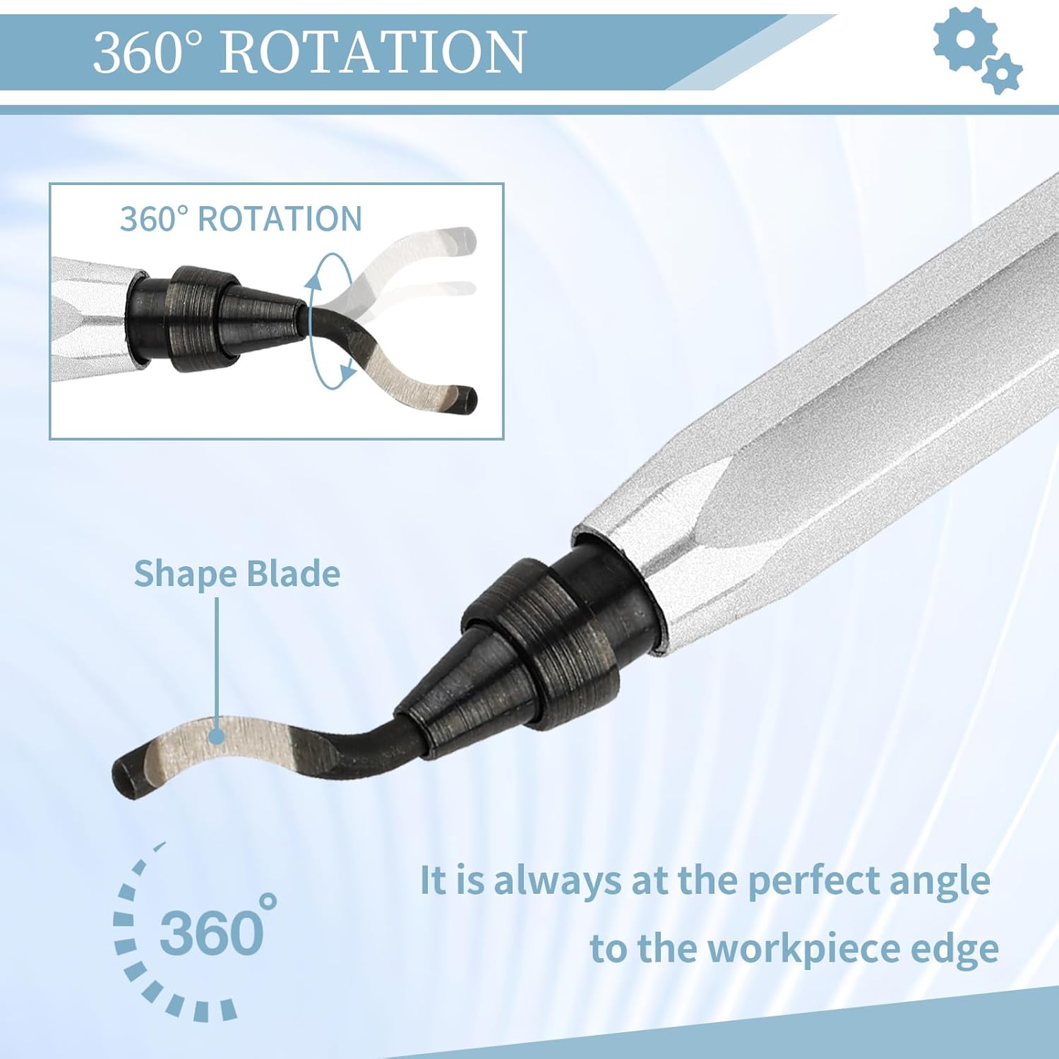 Deburring Tool with 12 High Speed Steel , Deburring Tool 3D Printing, Deburring Tool for Metal, , Copper, Plastic, PVC Pipes, 3D Printed Edges (1  Handle)