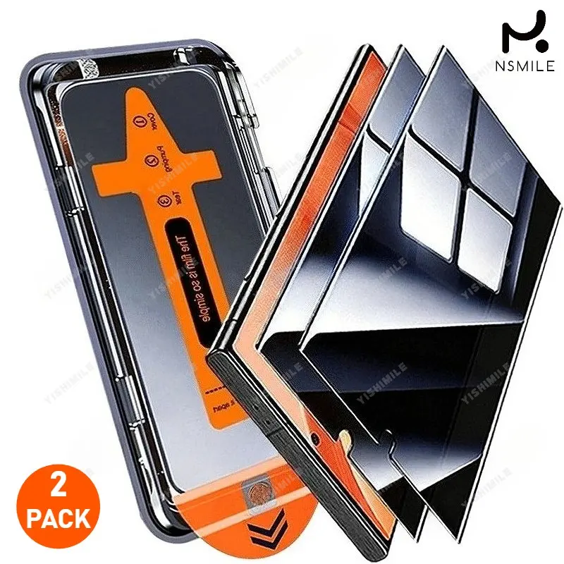 Samsung Galaxy S22-S26 Plus Protective Screen Protector Set, Tempered Glass Privacy Film, Easy Installation, 2-Piece Kit, Customized Case Type