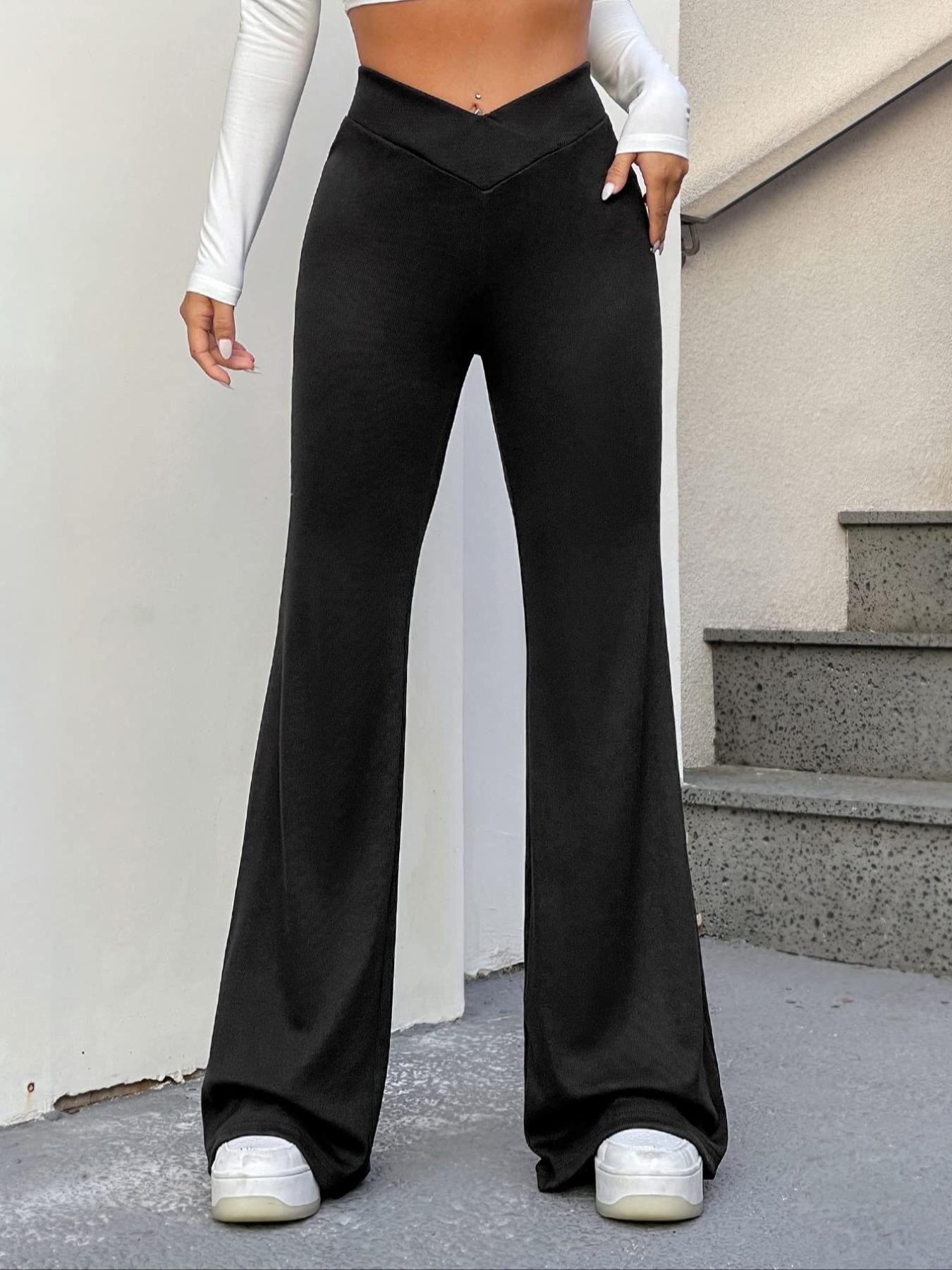 Plus Size Women's Solid Color Casual Skinny Pants, High Waist Stretchy Leggings for Daily Wear & Comfortable Fit