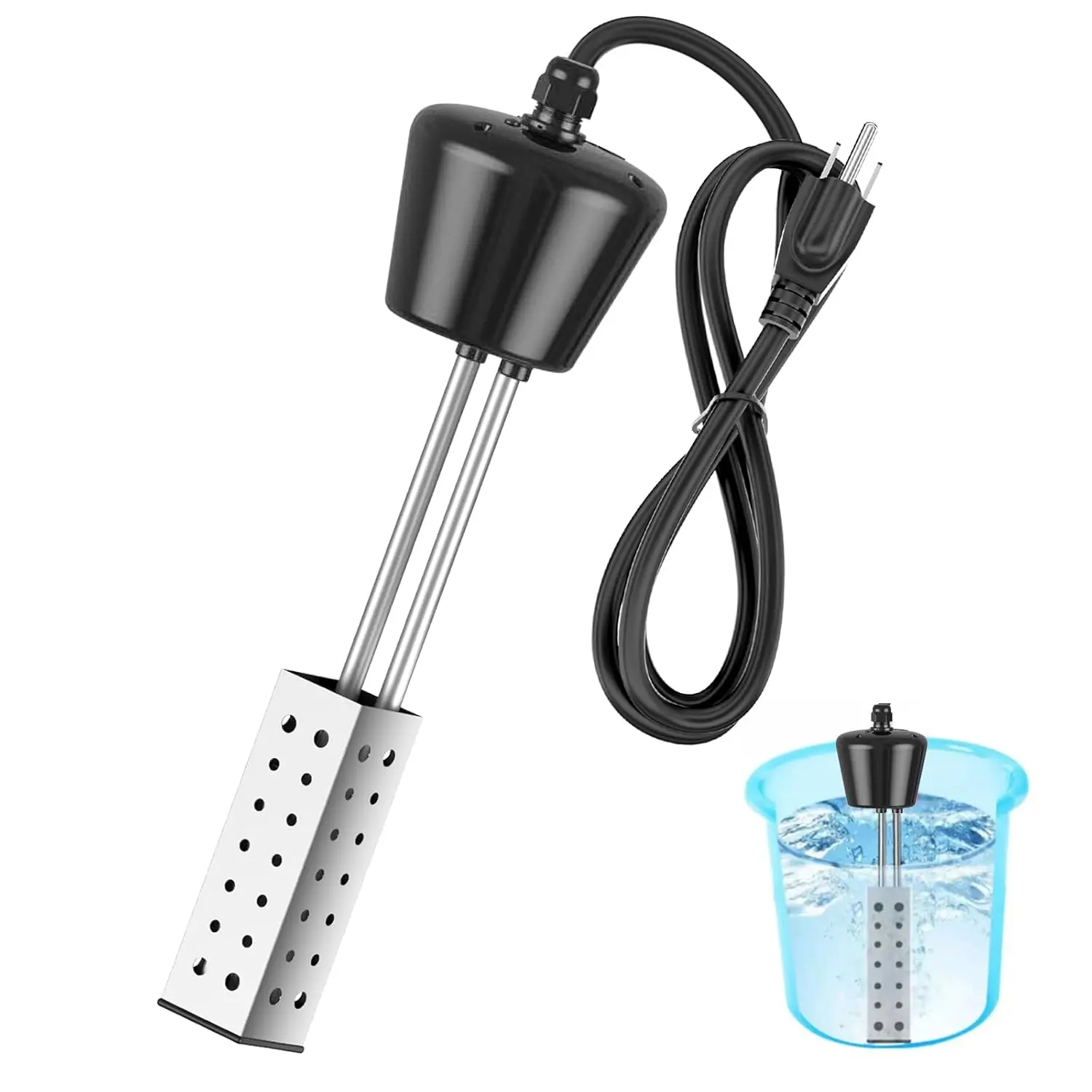 2000W Immersion Water Heater, Designed for Mini Inflatable Pools and Bathtubs, Pool Heater for Above Ground Pool & Hot Tub with Unique Floating Feature for Quick and Efficient Heating