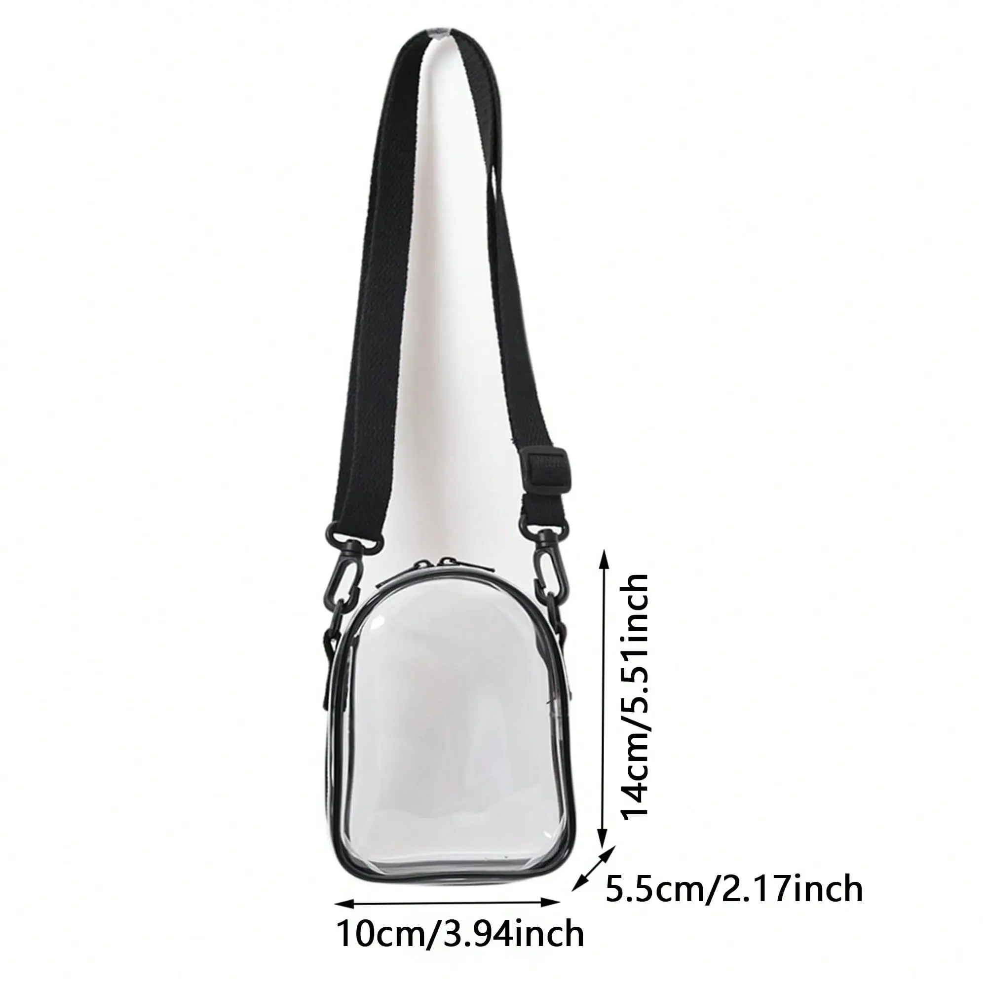 Transparent Crossbody Bag, Doll Display Storage Bag, Portable Daily Cosmetics Storage Bag For Travel, Adjustable Shoulder Strap, Lightweight And Convenient, Suitable For Outdoor Travel, Park Visits, Daily Commuting Use