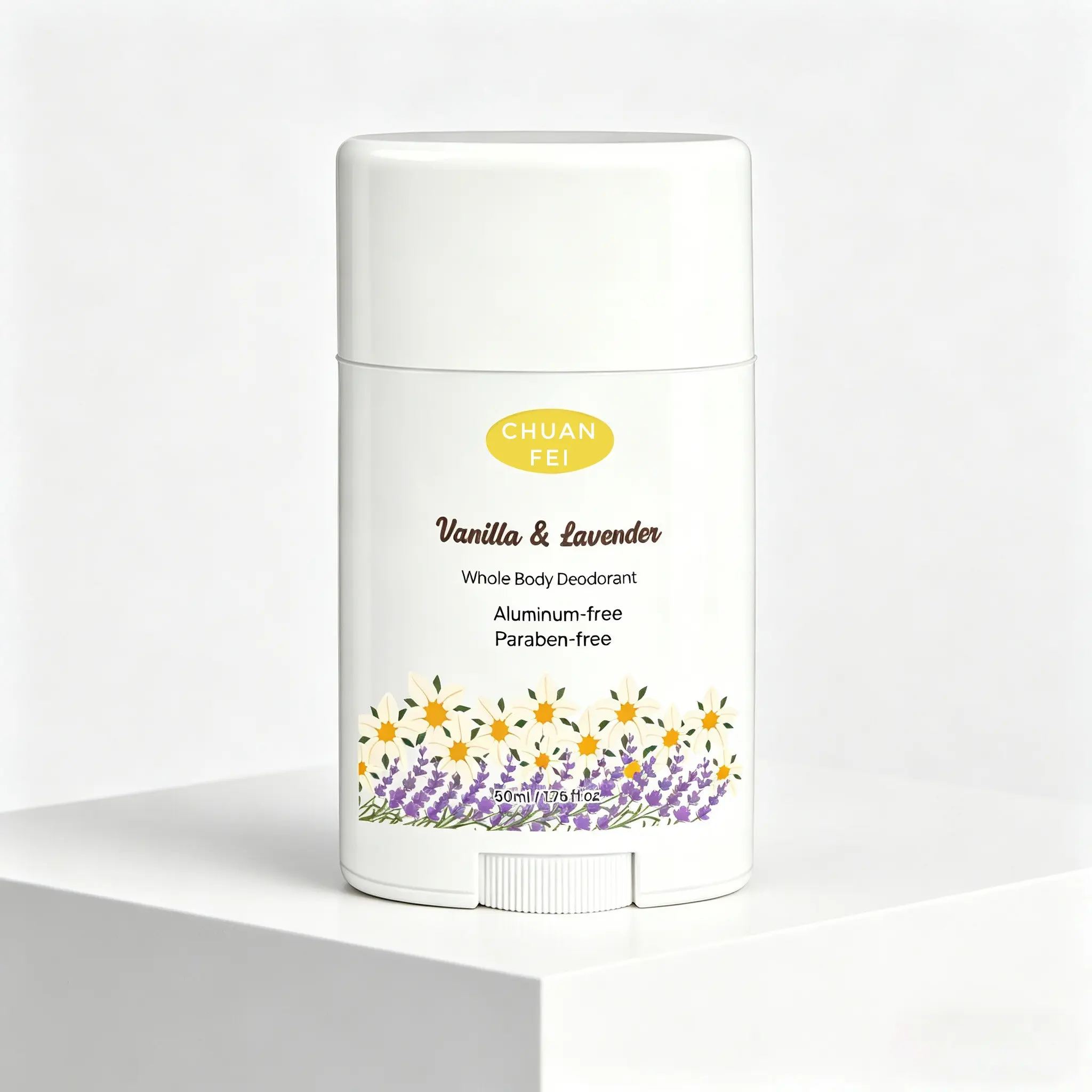 Natural Deodorant Stick, Vanilla Deodorant, Sensitive Skin Deodorant, Long-Lasting Antibacterial Odor Eliminator, Suitable for Armpits and Feet, Gentle and Non-Irritating, for All Ages