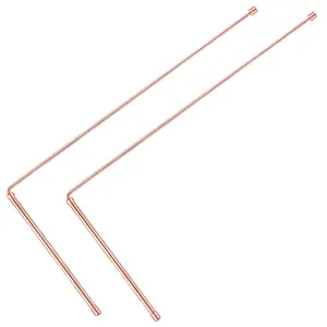 2PCS 99.9% Pure Copper Dowsing Divining Rods for Ghost Hunting, Divining Water, Treasure, Buried Items Etc