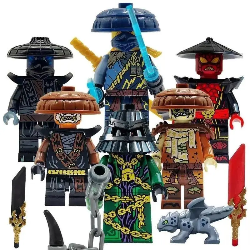 2026 new Villains forbid building blocks, ninja phantoms, Nockert, Zach Temple, Phantom Derrick, mini toy figures, birthday gifts.
