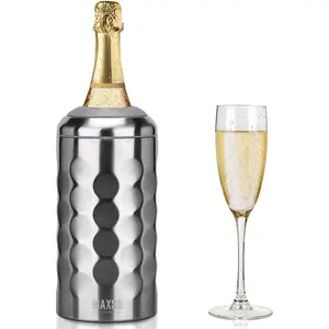 Wine Chiller Single Bottle Stainless Steel Iceless Cooler insulated Wine Bottle Keep Wine Cold up to 6 Hours Fits Most Wine Bottles Gift for Wine Lovers Rapid and Portable