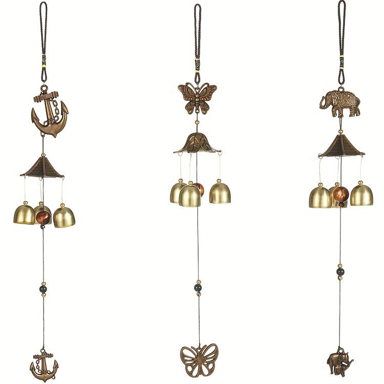 Butterfly Metal Wind Chime Musical Hanging Wind Bells Vintage Artistic Butterfly Decor Waterproof Rustproof Durable Metal Windchimes Lightweight Melodic Sound Ornament Stylish Home Room Window Garden Patio Yard Balcony Outdoor Indoor Wall Hanging Decorati