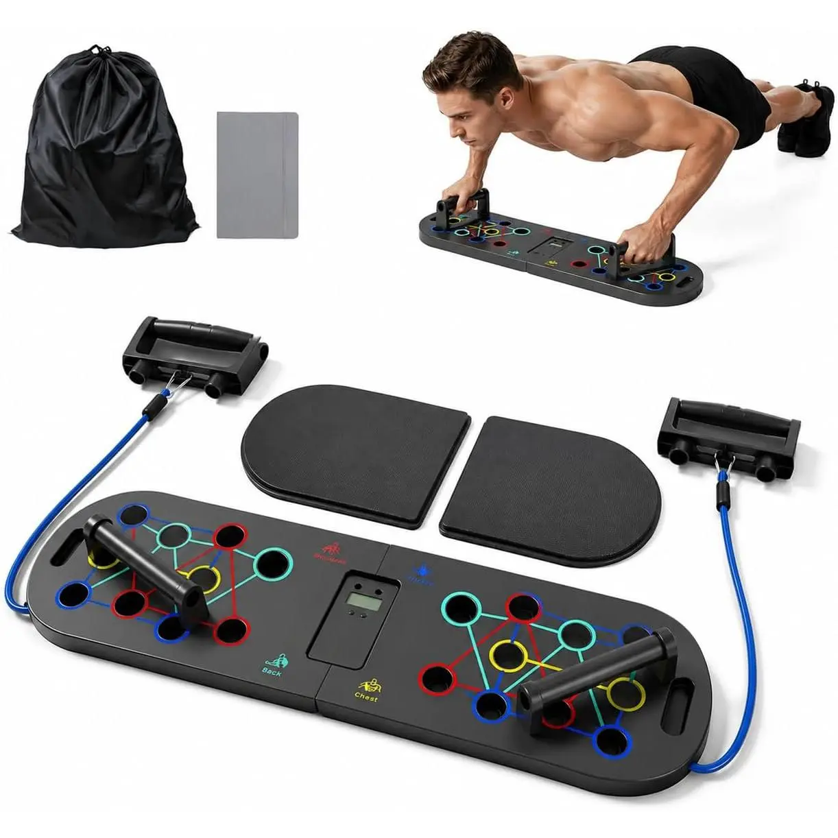 Push Up Board,Portable Dismountable 17 in 1 Push Up Bar at  Gym,Professional   Equipment is  for Men and Women,The Ideal  for Fitness Enthusiasts,Pushup Board Set