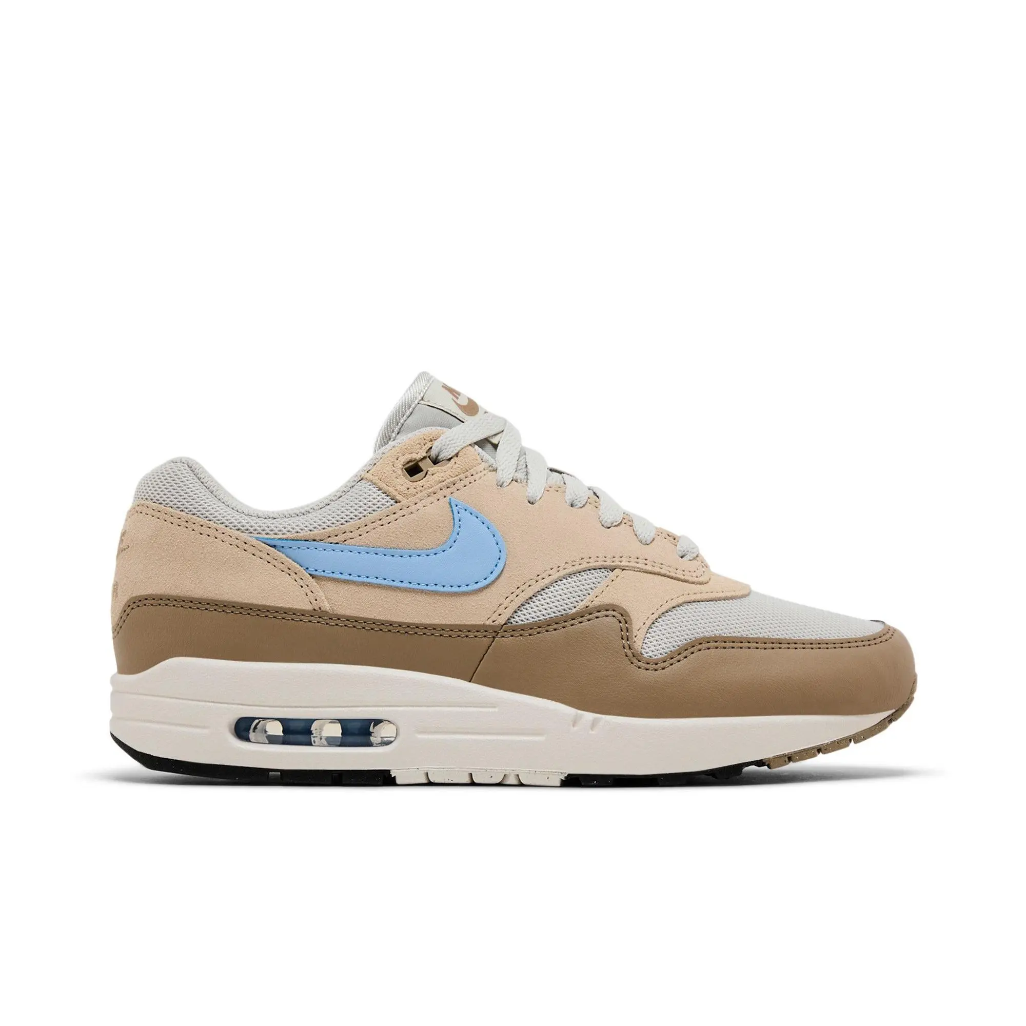 Nike Air Max 1 Essential 'Light Bone Psychic Blue' (Unisex) Light Bone/Sanddrift/Khaki/Psychic Blue running shoes FZ5808 009