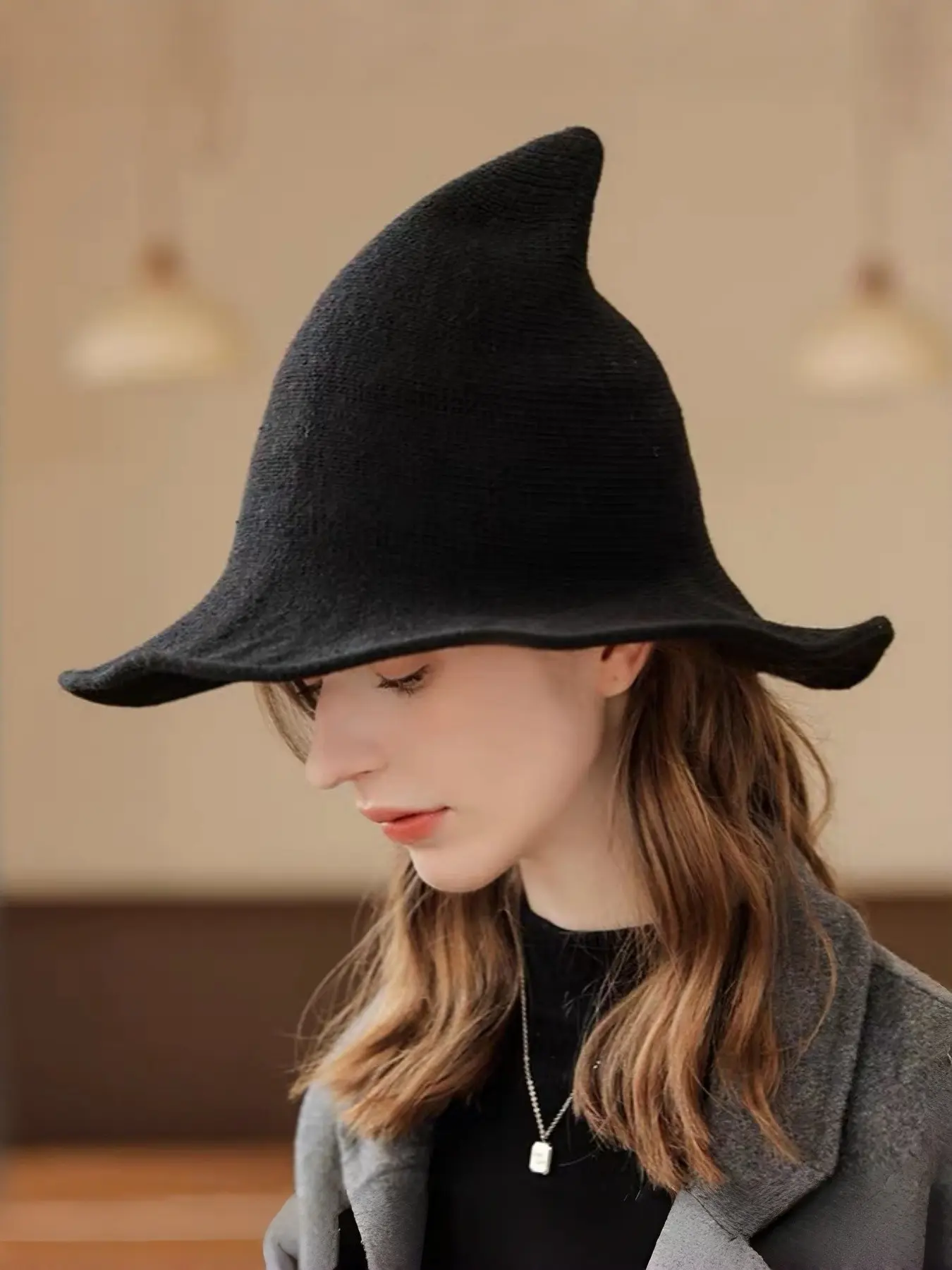 Witch Pointy Hat, Unique Festival Party Hat, Wizard Halloween Carnival Hat, Unisex Couples Hat, All Seasons, Multifunctional Fashion Hat