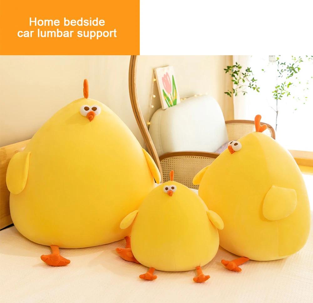 Funny Fat Chicken Plush Toys Pillow Soft Simulation Cute Plushie Dolls Neck Pillow Stuffed Animal for Boys Girls Festival Gifts