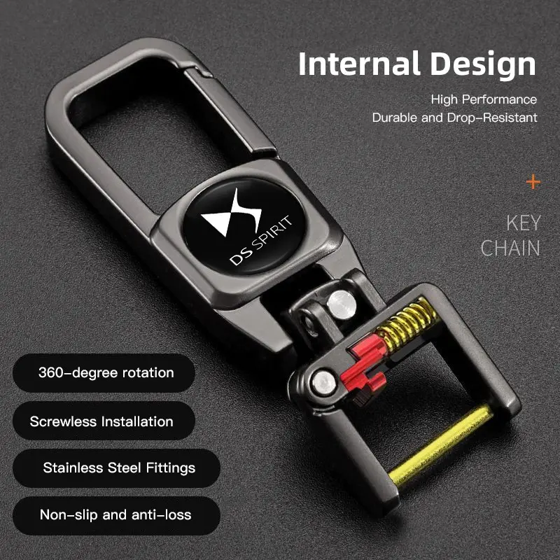 1pcs High-end Leather Key Chain Car Keyring Boutique key chain Keychain For Car Keys Auto Interior Accessories  For DS DS4S DS5 5LS DS3 DS4 DS6 DS7 DS9 WILD RUBIS SPIRIT E-Tense