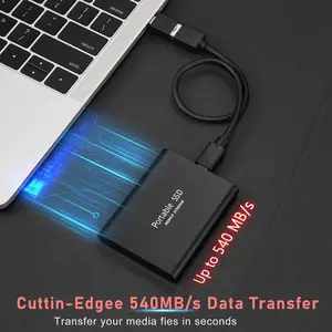 1-4TB Large Capacity External Hard Drive Quiet Operation Mobile Storage SSD USB3.2 Type-C High Seamless Speed Solid Stae Disk For PC MAC