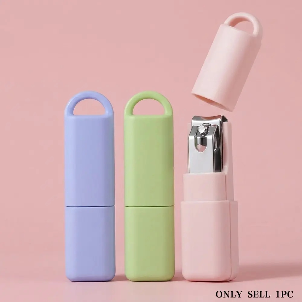 Portable Nail Clipper with Lid, Single Finger Nail Cutter, Home Use Manicure Tool, Anti-Splash Design, Beauty Care Essentials