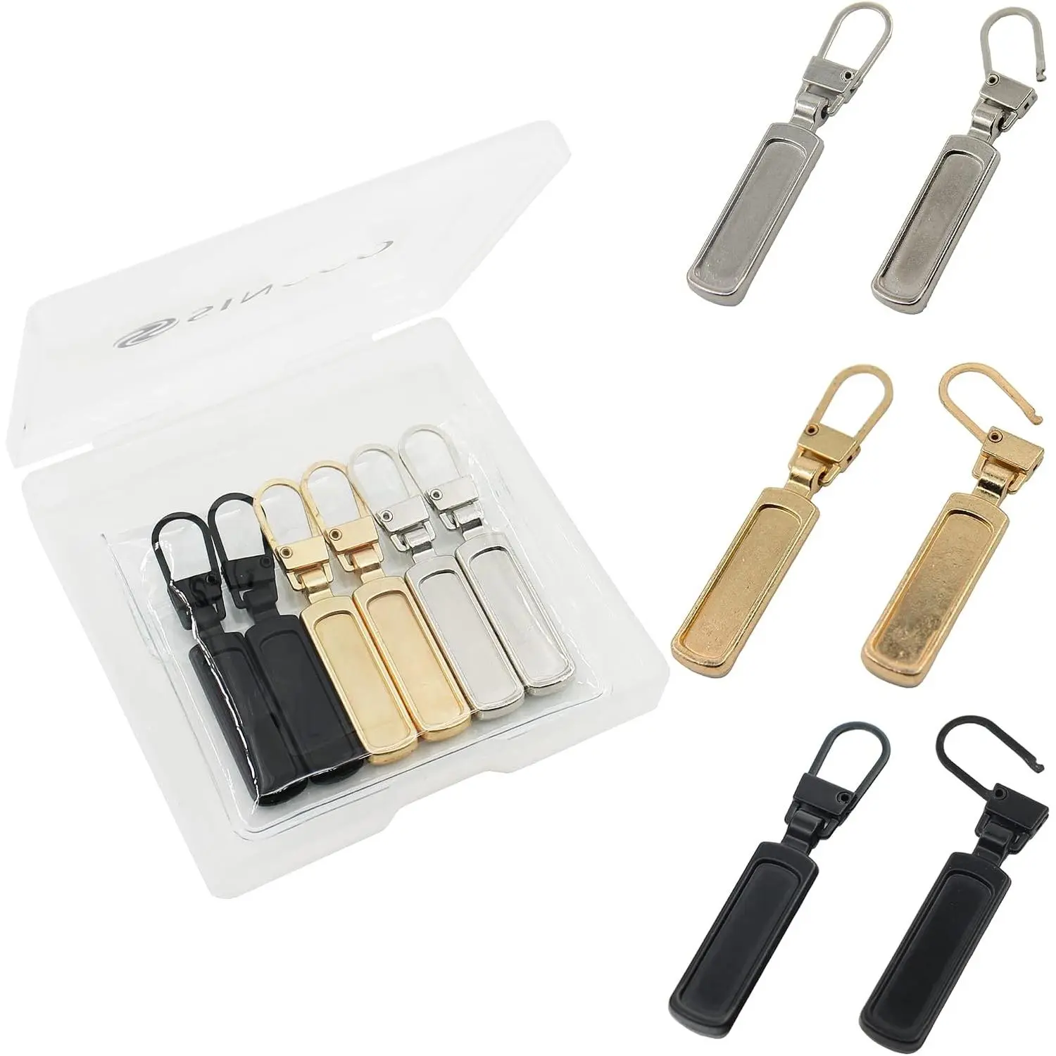 6 count Zipper Pull , Tool-Free Zipper Repair Kit() | 270-  Zipper Fixer Tab for Bags, Luggage, Jackets, Coats, Boot, Backpack