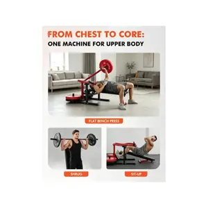 Bench press machine, 1050-pound press machine, equipped with an independent adjustable-angle armrest, adjustable flat and inclined bench press platform, suitable for chest and abdominal exercises, home fitness equipment