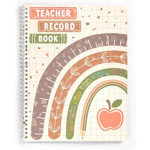 120 Pages Teacher record book 11 x 8.27inch Teacher grade book Spiral bound Lesson planner Attendance book for School Classroom Office Supplies,Double Sided Printing
