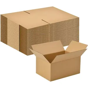 30 Pack 8x6x4 inches Small Brown Corrugated Cardboard Shipping Boxes for Packing Mailing Moving Business