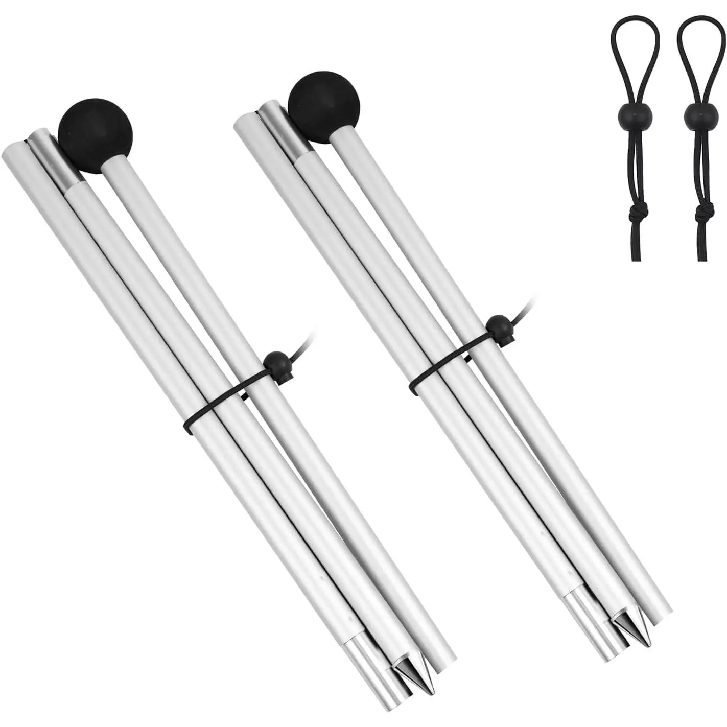 2 Packs Replacement Beach Tent Poles,Aluminum Canopy Foldable Poles for Camping, Hiking,Outdoor Sport ActivitiesGift.
