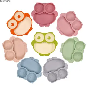 Owl-Shaped Silicone Feeding Set for Toddlers, Suction Plate & Bowl with Basketball Fork & Spoon, Fun Unisex Utensils for Mess-Free Self-Feeding, Ideal Baby-Led Weaning Supplies