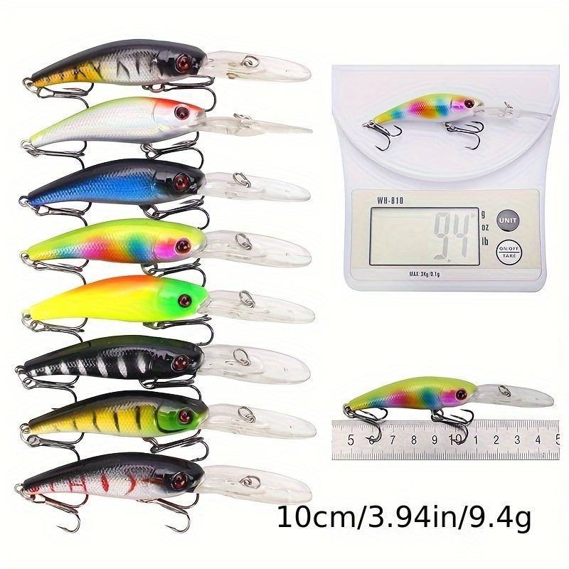 Artificial Fishing Lure, 43pcs/set Mixed Color Fishing Lure Kit with Treble Hook, Fake Fishing Bait, Outdoor Fishing Accessories