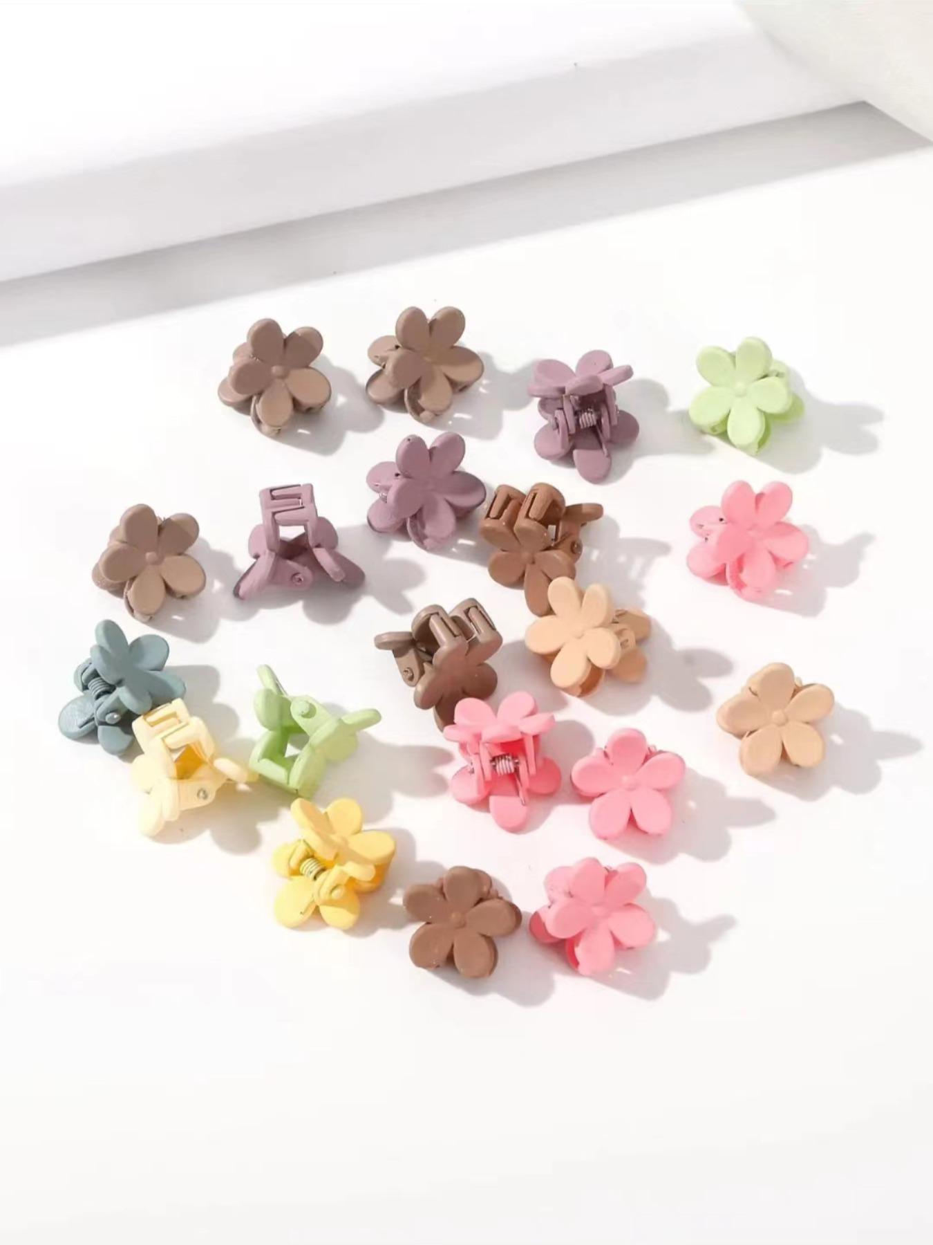 Cute Flower Design Hair Claw for Women, 50pcs Fashion All-match Hair Accessories, Minimalist Headwear Suitable for Hair, Fashion Hair Accessories for Party, Daily Clothing Decor, Flower Hair Clip