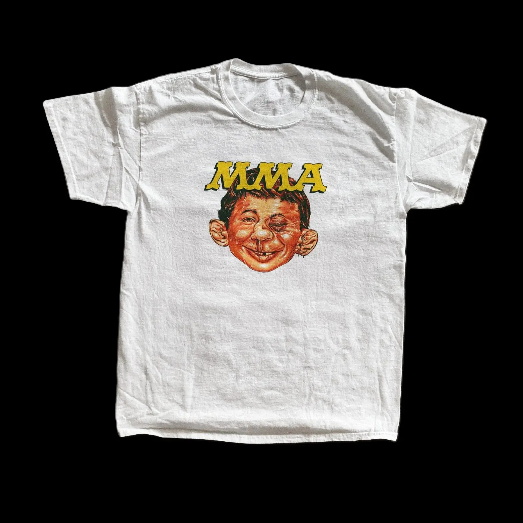Y2K VINTAGE MAD 'MMA' MAGAZINE UNISEX WHITE T-SHIRT