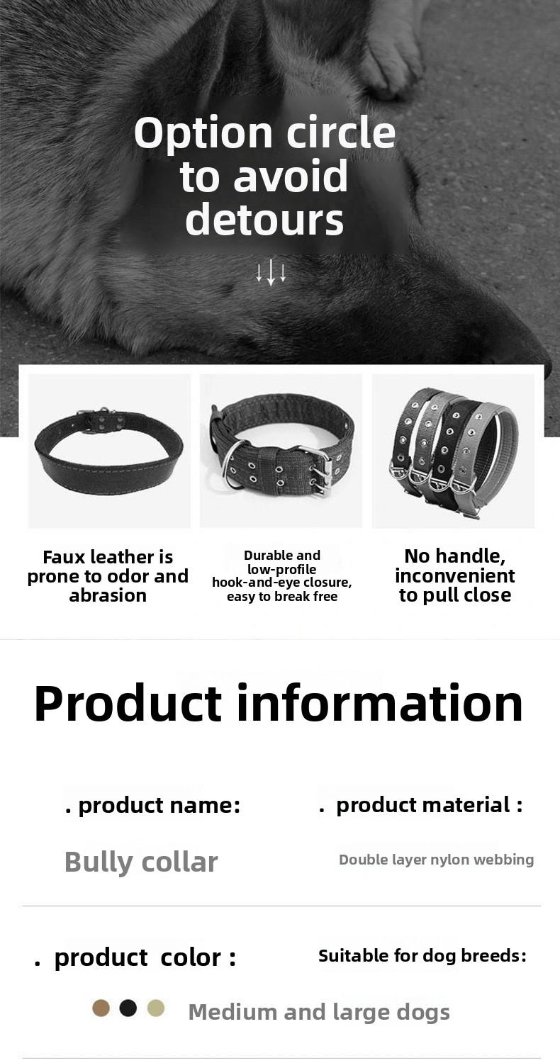 Tactical Dog Collar with Quick-Release Metal Buckle & Control Handle, Military-Grade Durable Nylon, Adjustable for Medium & Large Dogs, Camo Training Collar for German Shepherd, Pitbull, Rottweiler, Ideal for Walking, Hiking & Outdoor Training