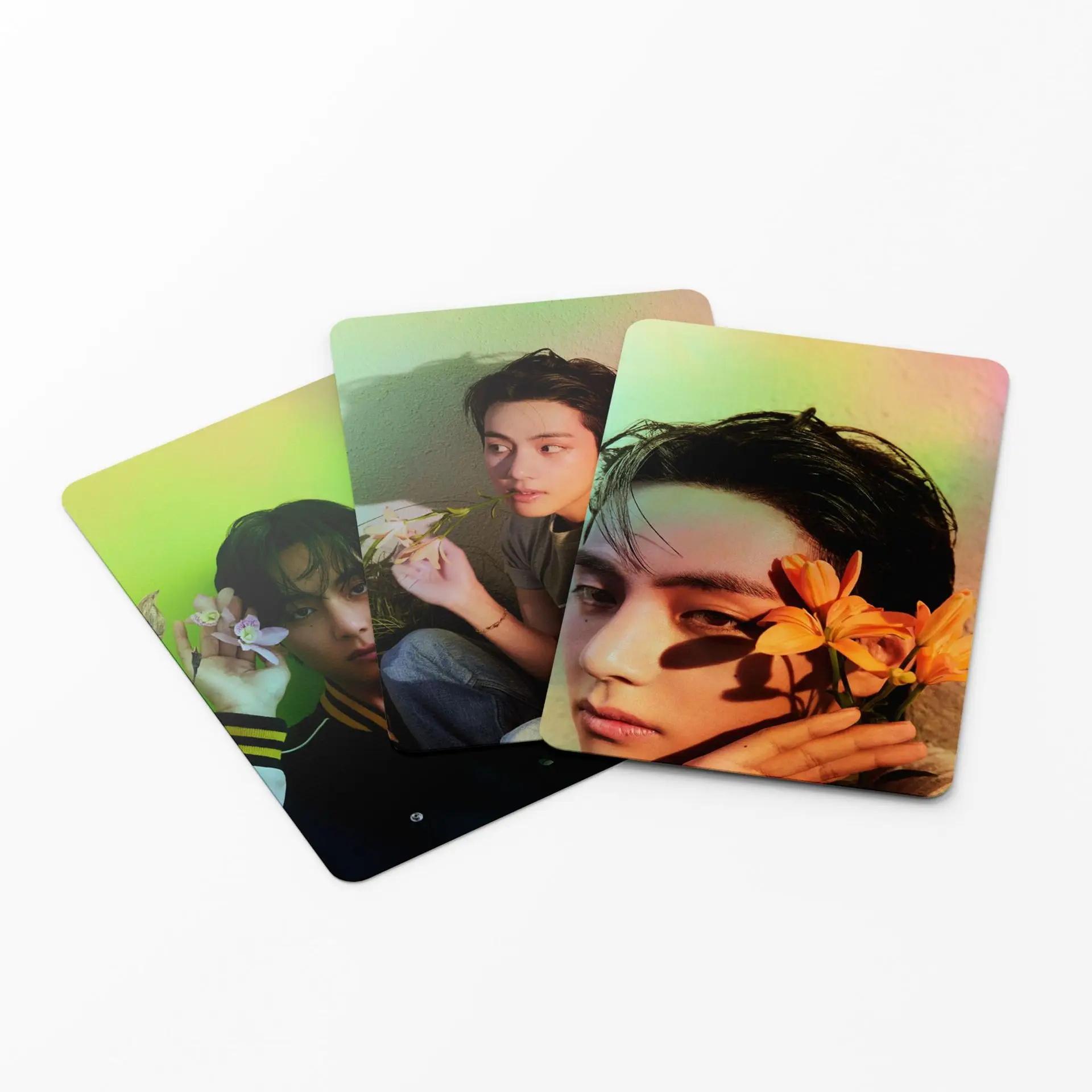55Pcs/Set Kpop Laser Photocards Lomo Cards Idol Photo Card Postcard for Fans Collection Gift