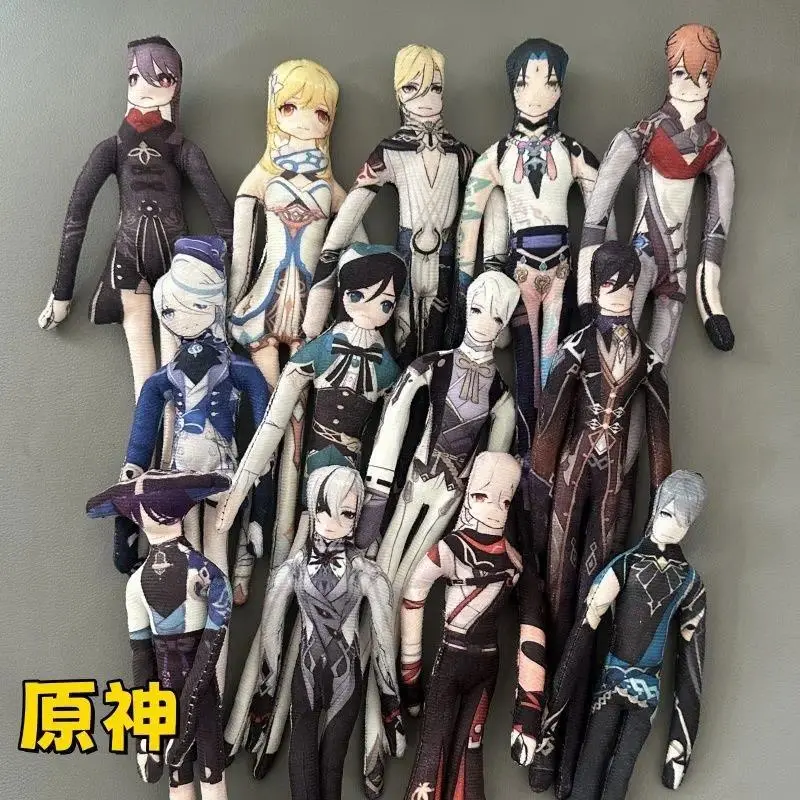 Genshin Impact Anime Stuffed Plushies - Wanderer, Xiao, Morax Cosplay Dolls, Slender Twistable Cotton Toys, Room Decoration Gifts, M