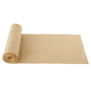 VEVOR Burlap Fabric Roll, 14 inx 30 ft 50x 50 High Density Wide Natural Burlap Fabric Rolls, Jute Fabric Burlap Tree Wrap Roll, for Decor, Crafts, Wedding, Gardening, Plant Tree Winter Covering