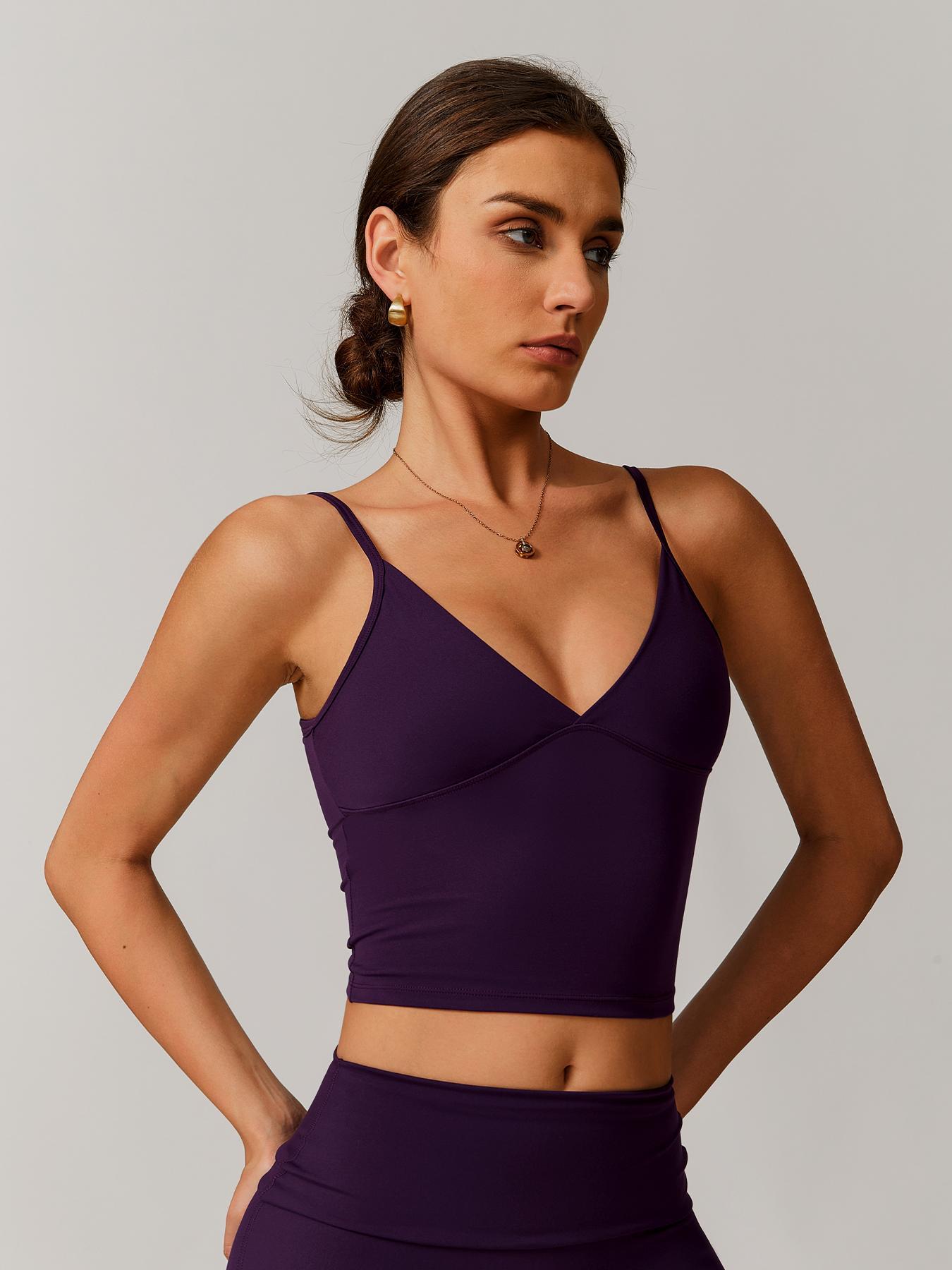 Women's Solid Color Sports Cami Top, Sporty Cami Top, Athletic Top, Breathable Comfortable Sports Top, Ladies Sportswear for Indoor Outdoor Wear