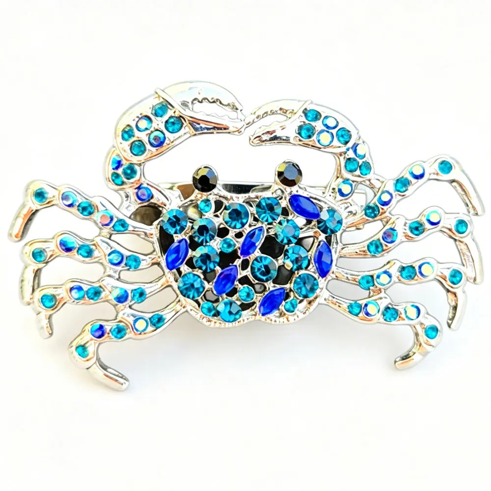 Baroque Luxury Crab Design Men Women Brooch Pin Jewelry Accessories