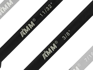 AMM 8PCS SAE Nut Driver Set for, Long Nut 6 INCH (1/4" - 9/16"), 1/4" Hex Shank Nut Driver Bit, Cr-V