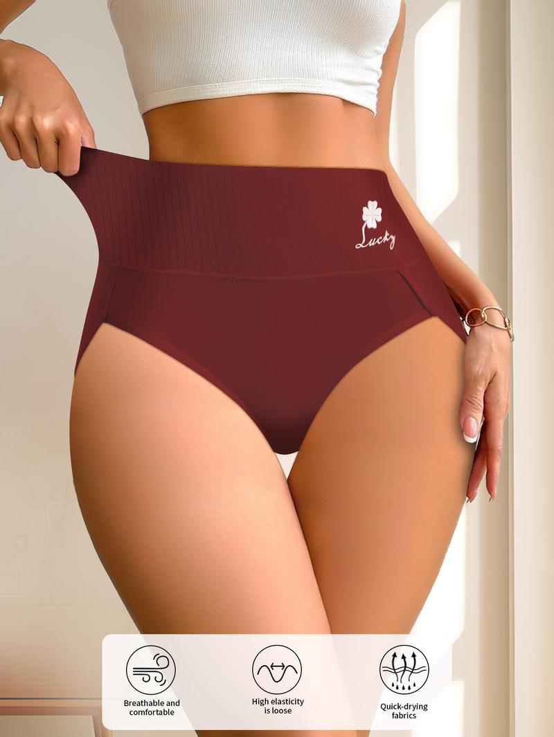 QUASTI 10-Pack High Waisted Breathable Comfortable Women's Underwear, Highly Elastic Confidence No-Show Must-Have Briefs for Daily Use, Minimalist Elegant Full Coverage Panties, S-XXL