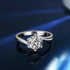 Lab-Created Moissanite Ring - Hot-Selling Carat Artificial Gemstone Engagement Jewelry, Diamond Alternative