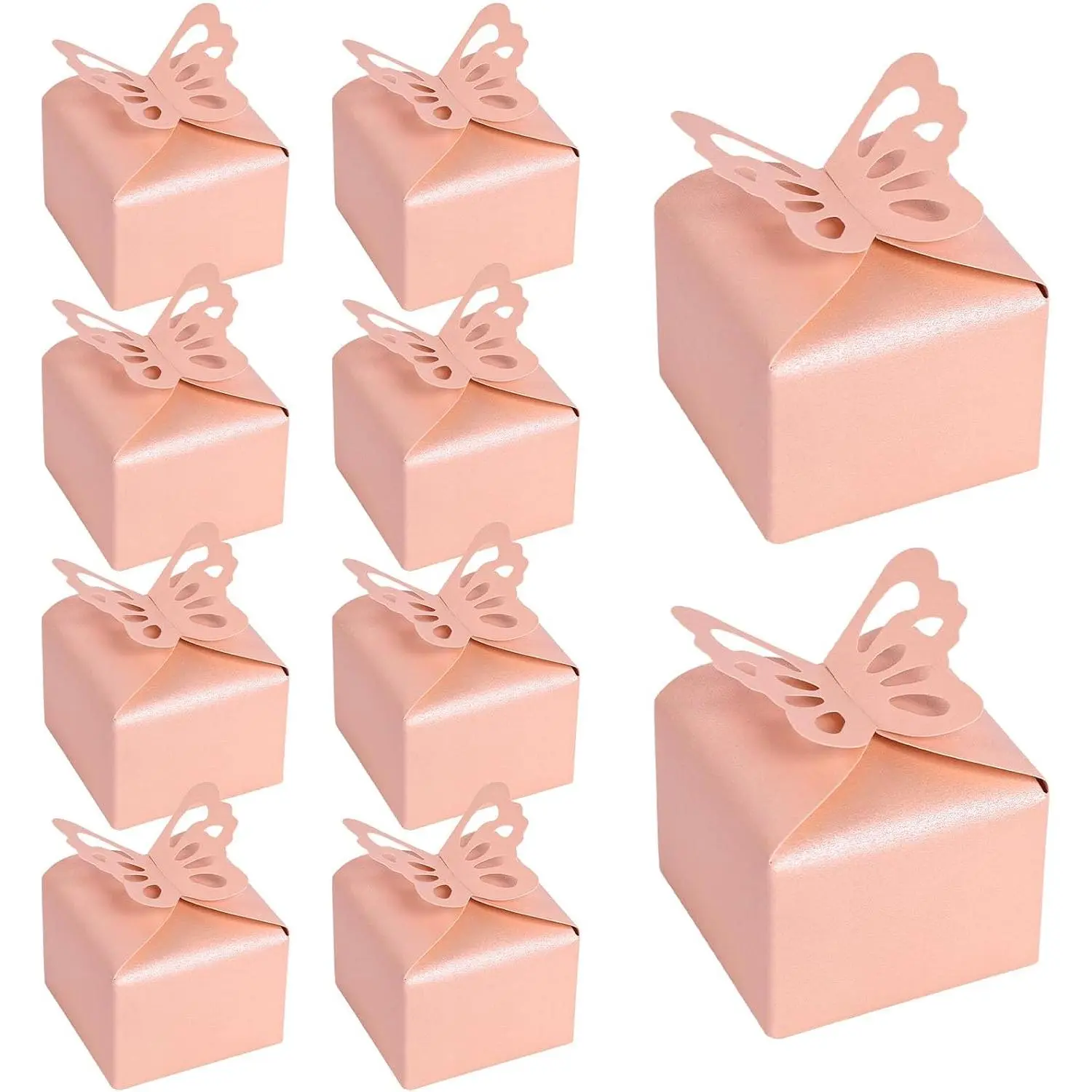50 count Party Favor Boxes, 2.4" x 2.4" x 1.8"  Butterfly Candy Boxes   Shower Favors for Wedding Birthday Party