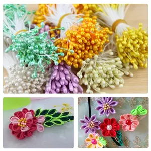 750/900/1200 Dual-Head Artificial Stamen Pollen, DIY Floral Craft Supplies, Decorative Flower Parts, Party/home Decoration Essentials