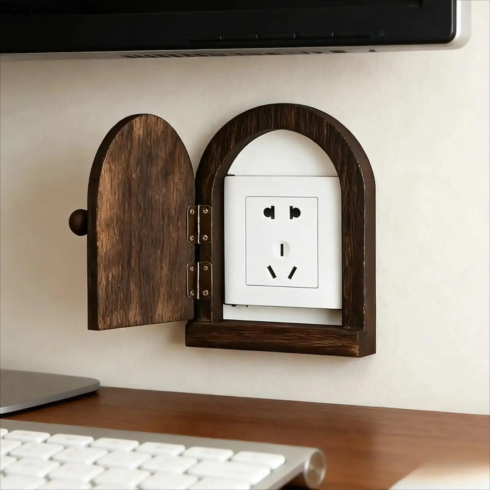 Handmade Wooden Decorative Power Outlet Cover - Wall Plug Plate for Home Decoration in Hostels, Kitchens, Gaming Rooms, Living Rooms, Bedrooms