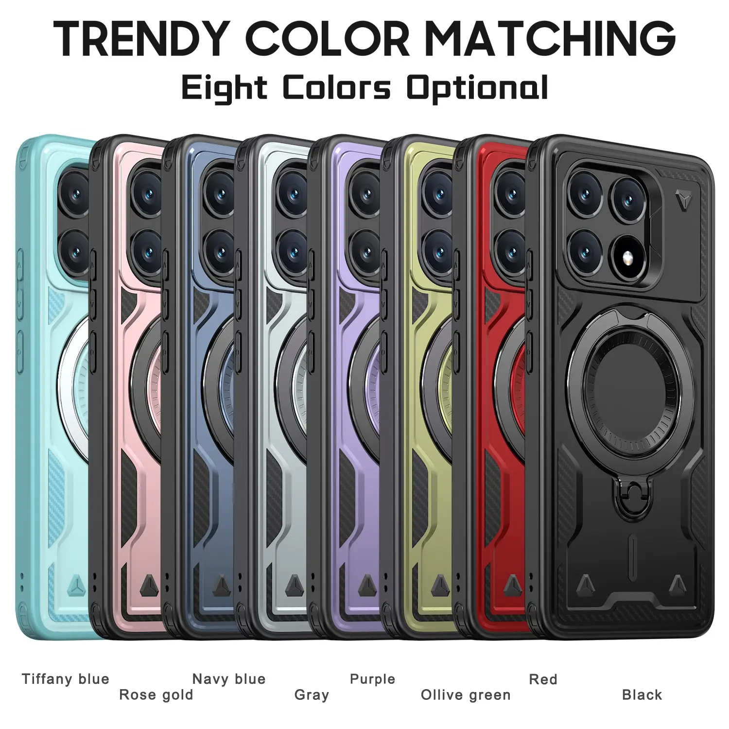 Xiaomi Poco X6 Pro 5g Phone Case, Magnetic Stand Holder, Unisex Business Style, Anti-Drop Protective Cover, Durable Design